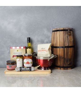 Saucy Pasta & Salami Gift Set, gourmet gift baskets, gift baskets, gourmet gifts