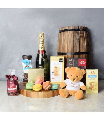 Birthday Joy Champagne Set, champagne gift baskets, gourmet gift baskets, gift baskets, gourmet gifts
