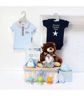 Deluxe Baby Boy Fun Set, baby gift baskets, baby boy, baby gift, new parent, baby toys