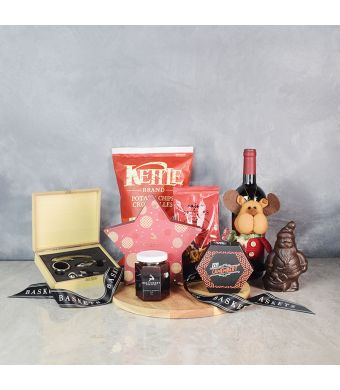 Shining Star Wine Gift Basket, wine gift baskets, Christmas gift baskets, gourmet gift baskets